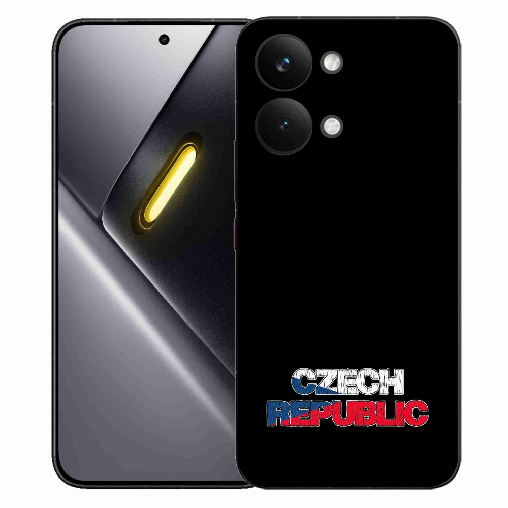 Gelový kryt mmCase na Xiaomi Poco X8 Pro Max - Czech Republic černé pozadí