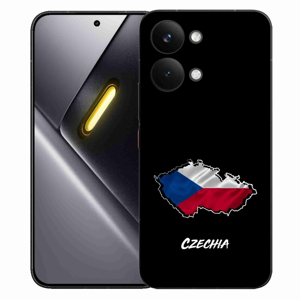 Gelový kryt mmCase na Xiaomi Poco X8 Pro Max - Czechia černé pozadí