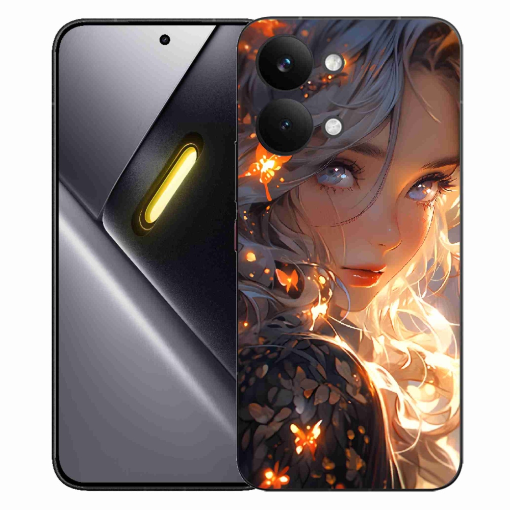 Gelový kryt mmCase na Xiaomi Poco X8 Pro Max - dívka a motýli