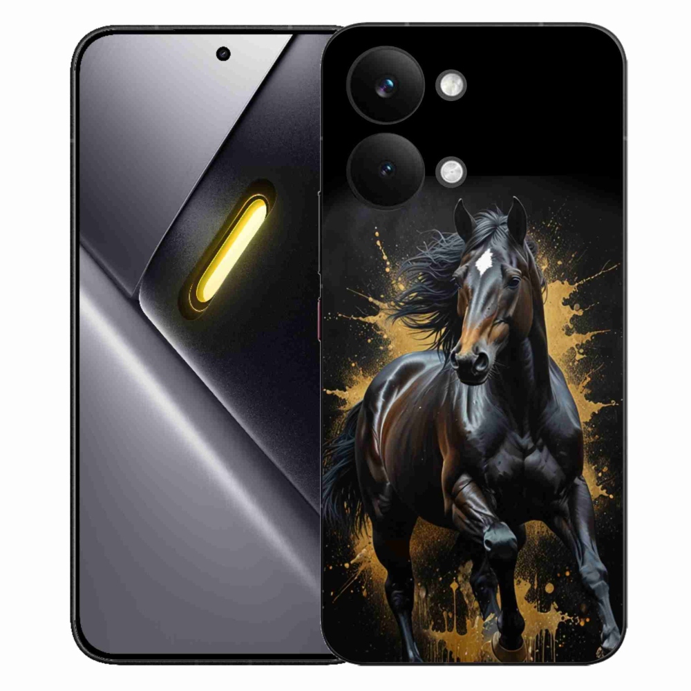 Gelový kryt mmCase na Xiaomi Poco X8 Pro Max - elegantní černý hřebec