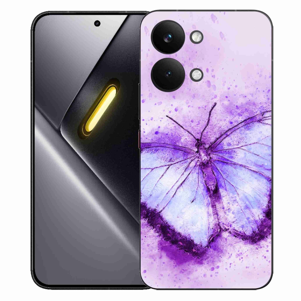 Gelový kryt mmCase na Xiaomi Poco X8 Pro Max - fialový motýl