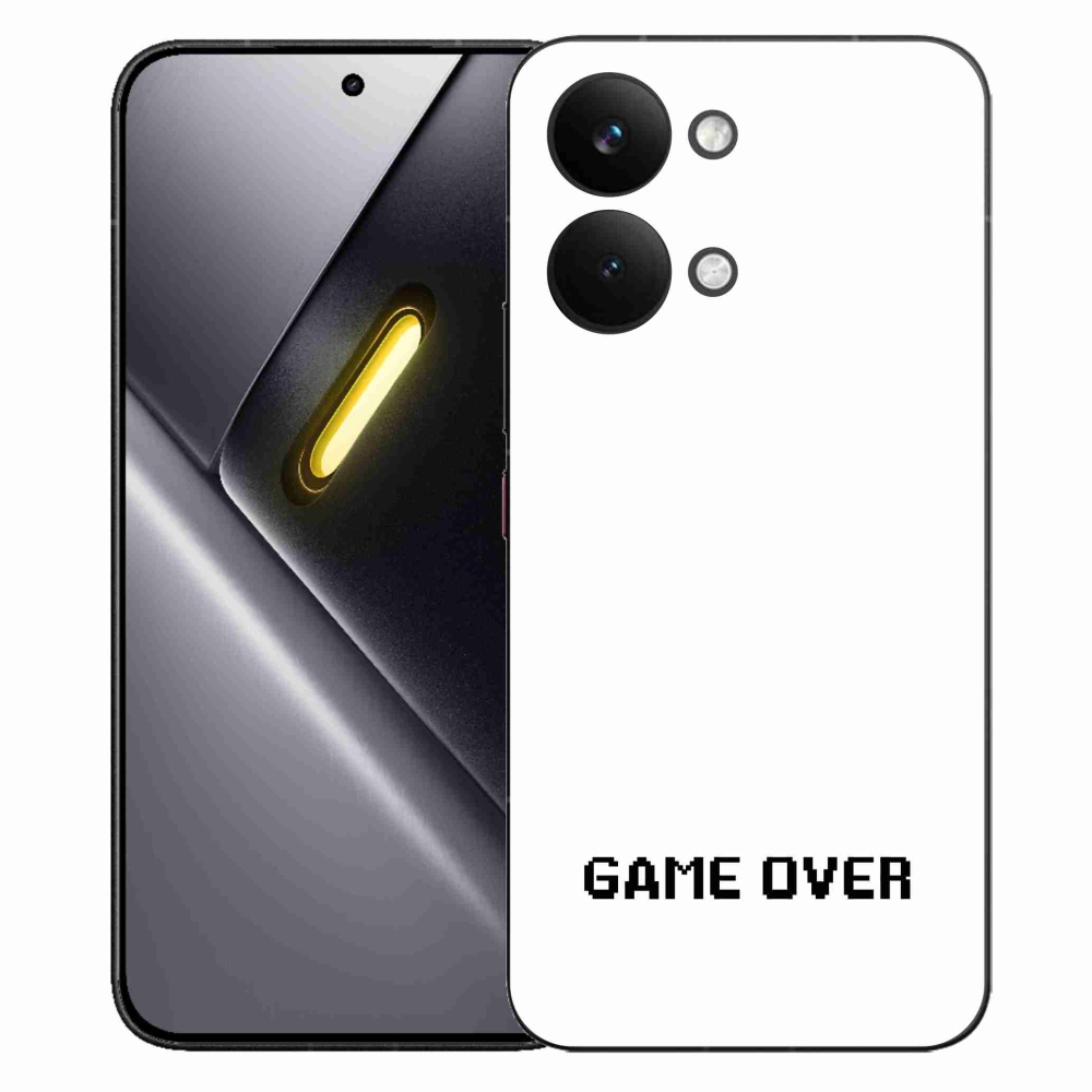 Gelový kryt mmCase na Xiaomi Poco X8 Pro Max - game over bílé pozadí