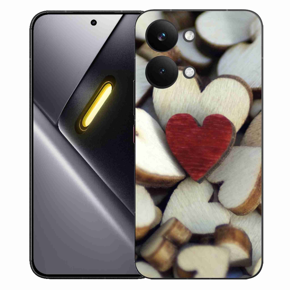 Gelový kryt mmCase na Xiaomi Poco X8 Pro Max - gravírované červené srdce 