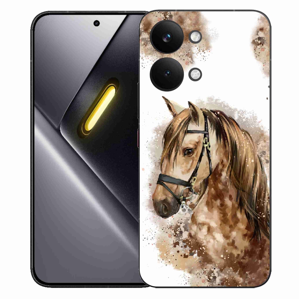 Gelový kryt mmCase na Xiaomi Poco X8 Pro Max - hnědý kreslený kůň