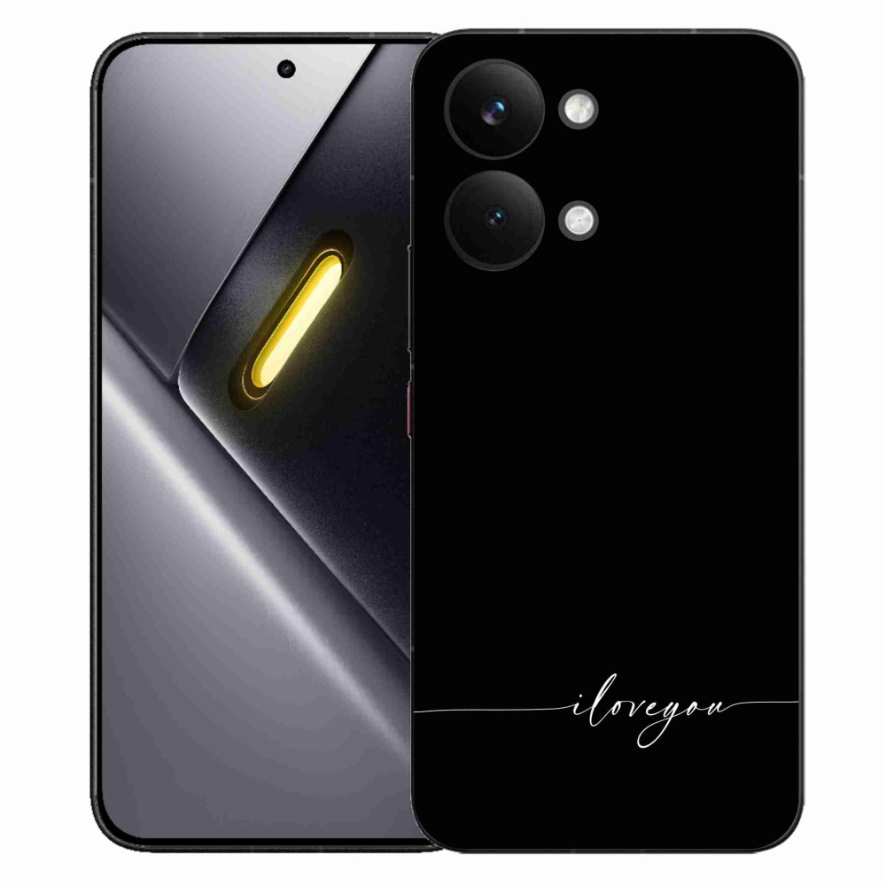 Gelový kryt mmCase na Xiaomi Poco X8 Pro Max - I love you černé pozadí