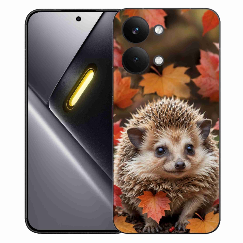 Gelový kryt mmCase na Xiaomi Poco X8 Pro Max - ježek v listí