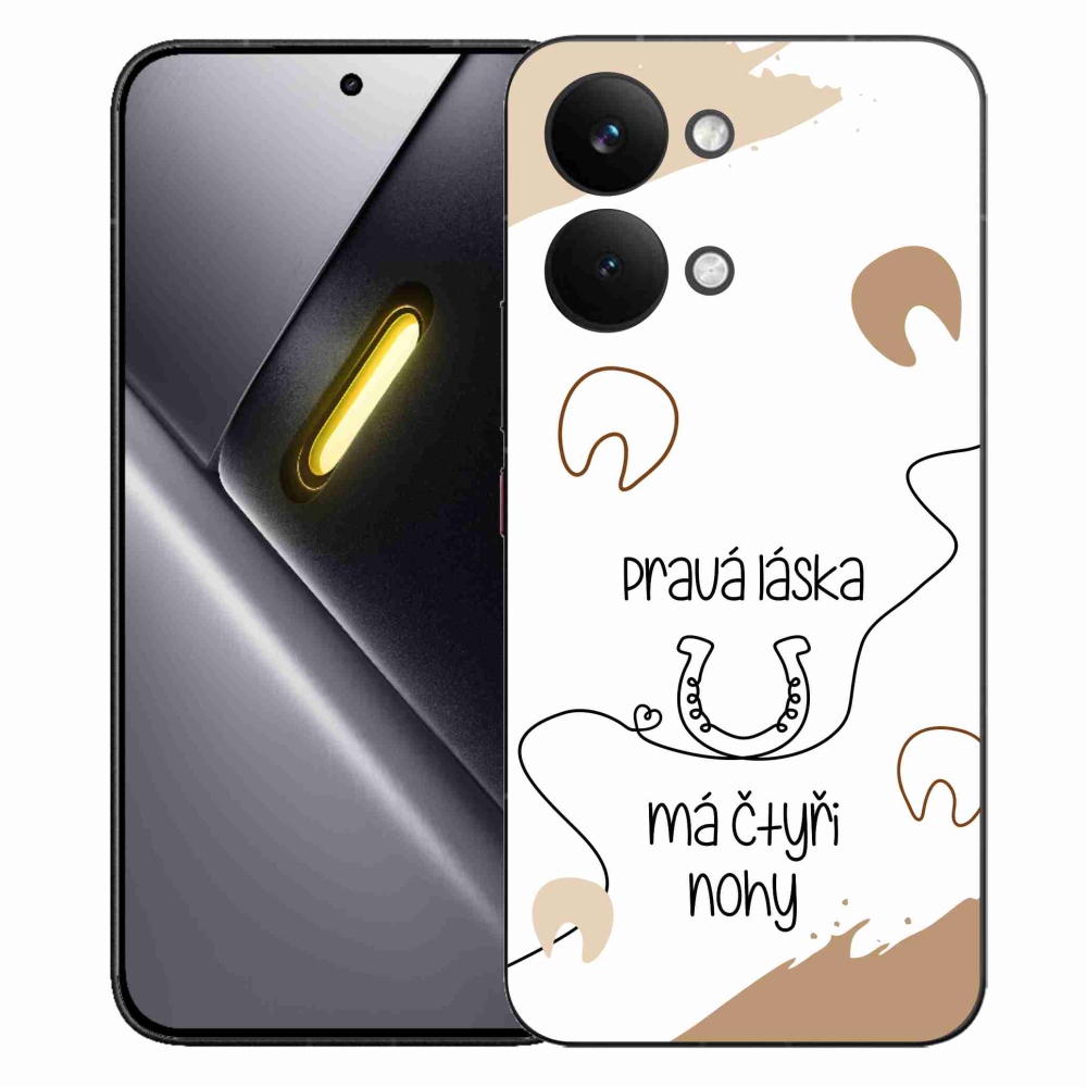 Gelový kryt mmCase na Xiaomi Poco X8 Pro Max - koňský motiv bílé pozadí