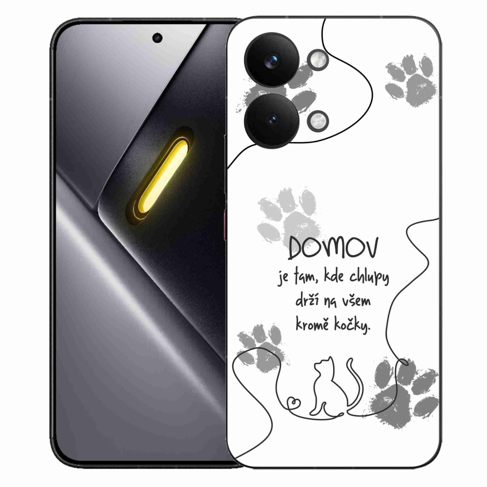 Gelový kryt mmCase na Xiaomi Poco X8 Pro Max - kočičí motiv bílé pozadí