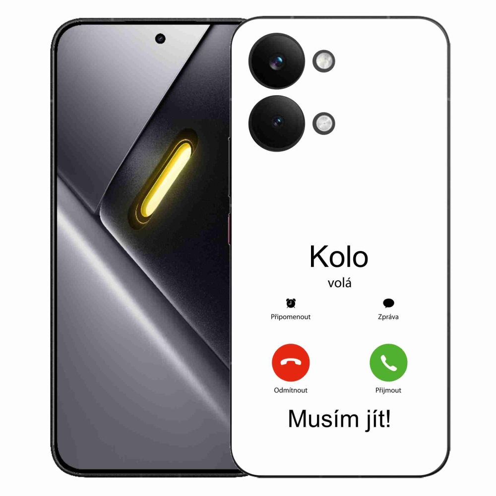 Gelový kryt mmCase na Xiaomi Poco X8 Pro Max - kolo volá bílé pozadí