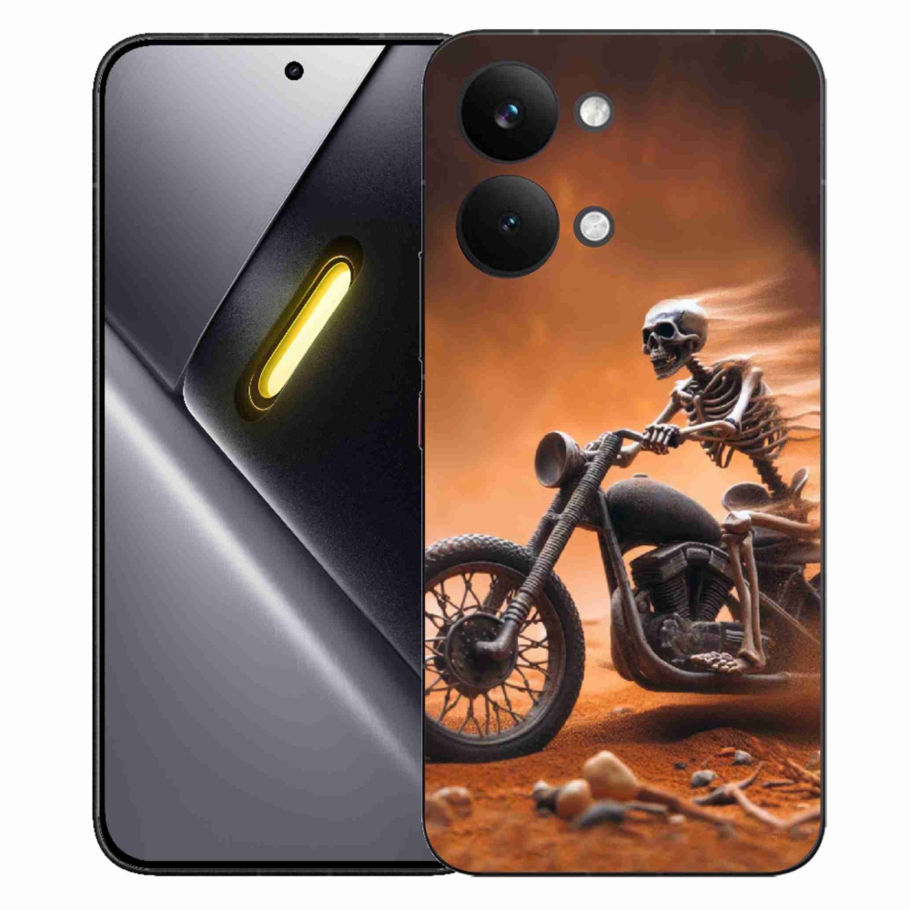 Gelový kryt mmCase na Xiaomi Poco X8 Pro Max - kostra na motorce