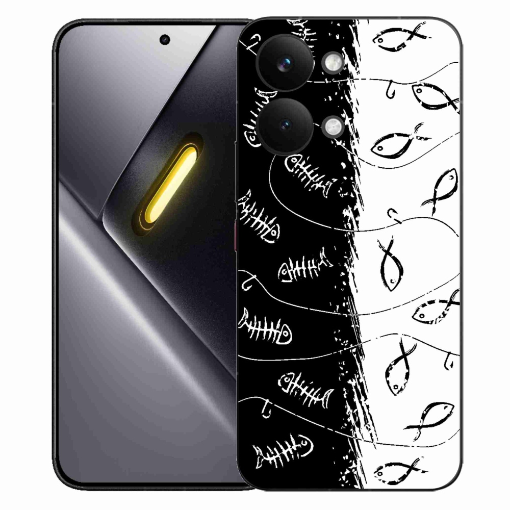 Gelový kryt mmCase na Xiaomi Poco X8 Pro Max - kostry a rybky