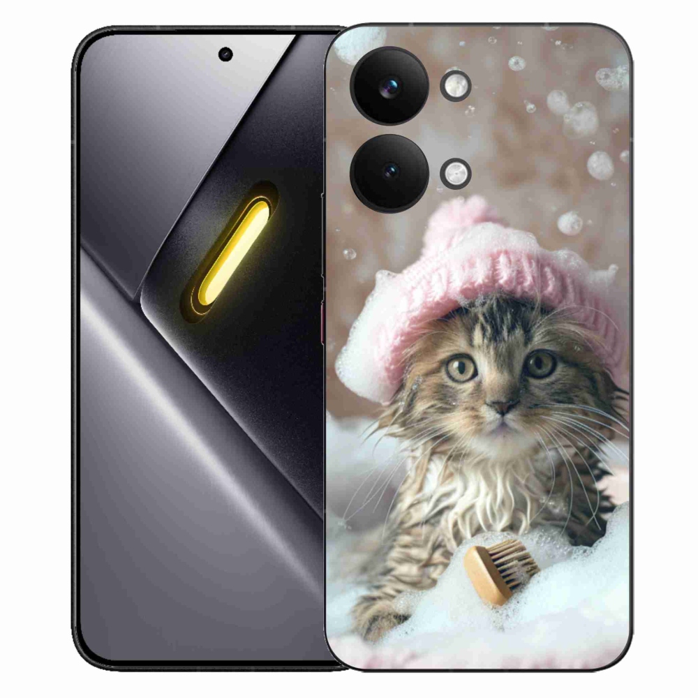 Gelový kryt mmCase na Xiaomi Poco X8 Pro Max - kotě a koupel