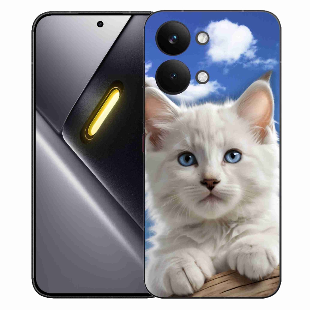 Gelový kryt mmCase na Xiaomi Poco X8 Pro Max - kotě a oblaka