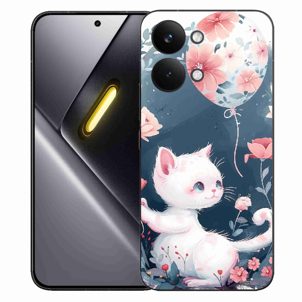 Gelový kryt mmCase na Xiaomi Poco X8 Pro Max - kotě s balónkem