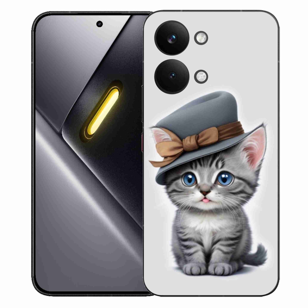 Gelový kryt mmCase na Xiaomi Poco X8 Pro Max - kotě s kloboukem