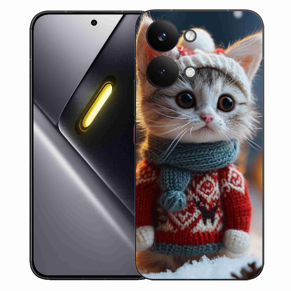 Gelový kryt mmCase na Xiaomi Poco X8 Pro Max - kotě ve svetru