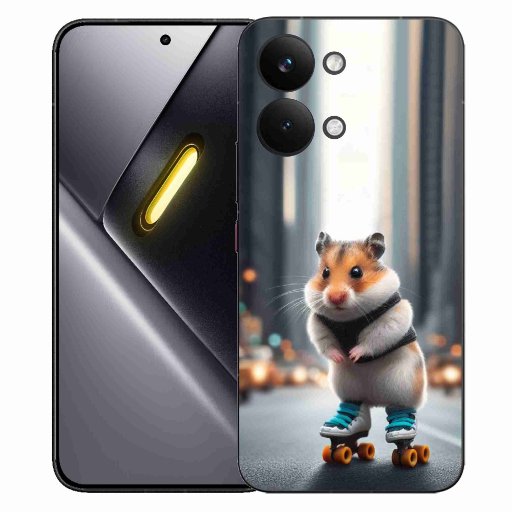 Gelový kryt mmCase na Xiaomi Poco X8 Pro Max - křeček na bruslích