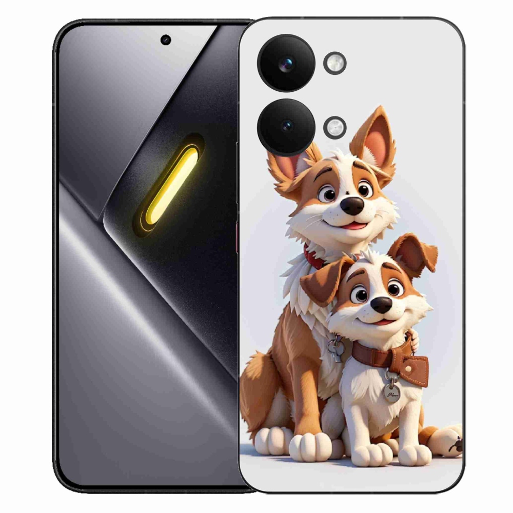 Gelový kryt mmCase na Xiaomi Poco X8 Pro Max - kreslení psi