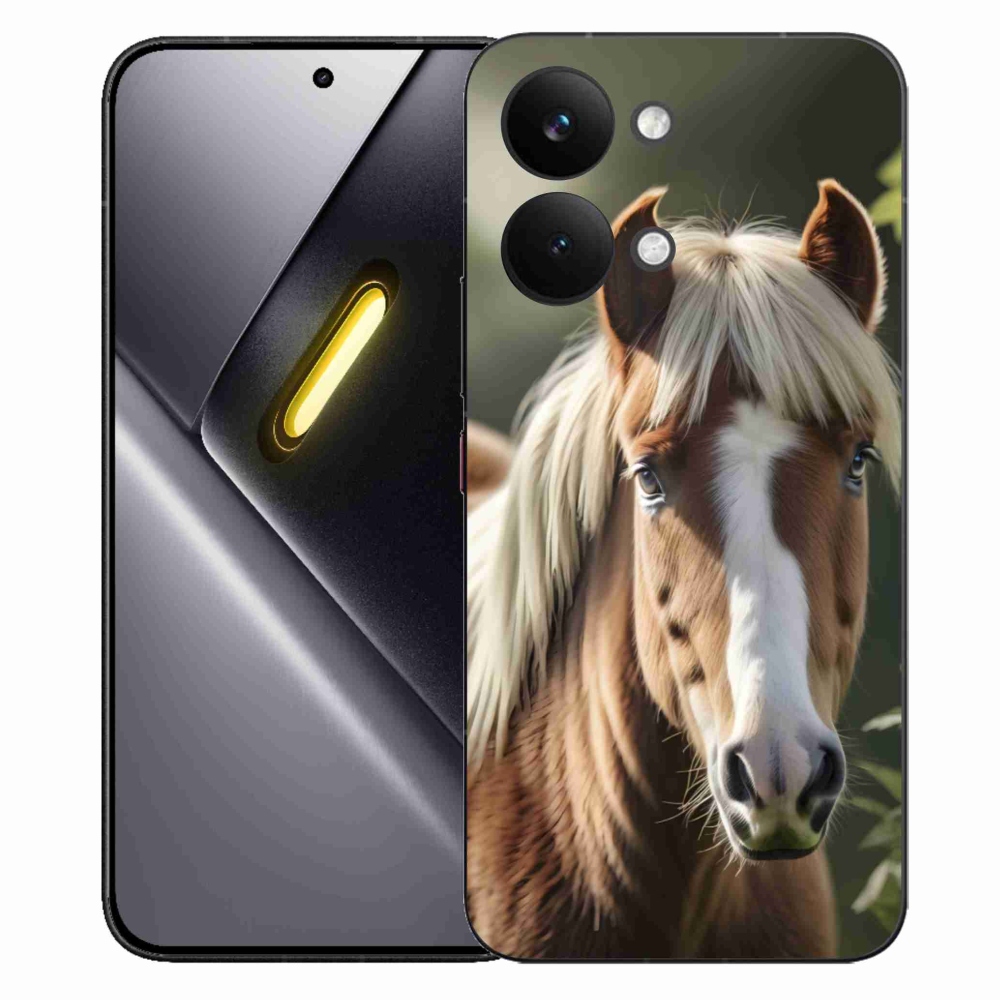 Gelový kryt mmCase na Xiaomi Poco X8 Pro Max - kůň se světlou hřívou