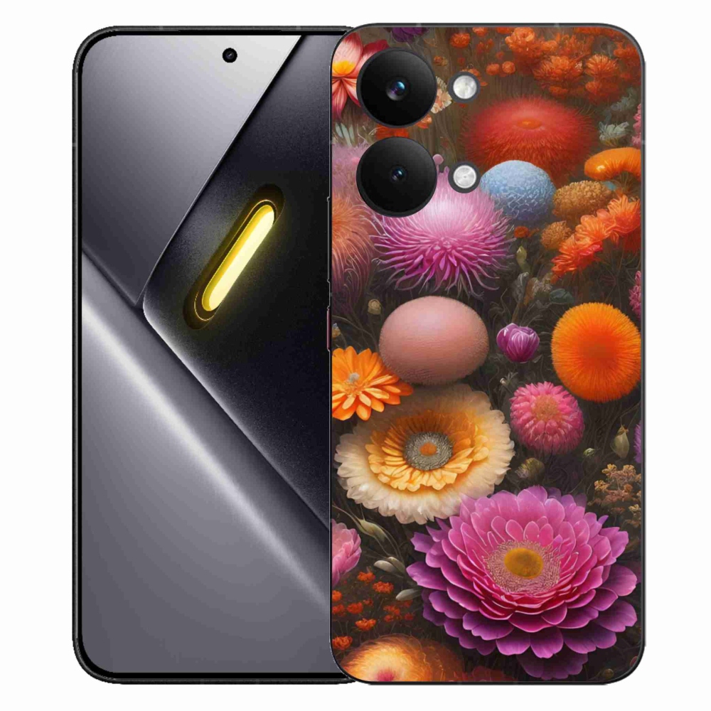 Gelový kryt mmCase na Xiaomi Poco X8 Pro Max - květinová kompozice