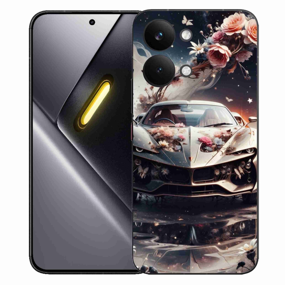 Gelový kryt mmCase na Xiaomi Poco X8 Pro Max - květinový sportovní vůz