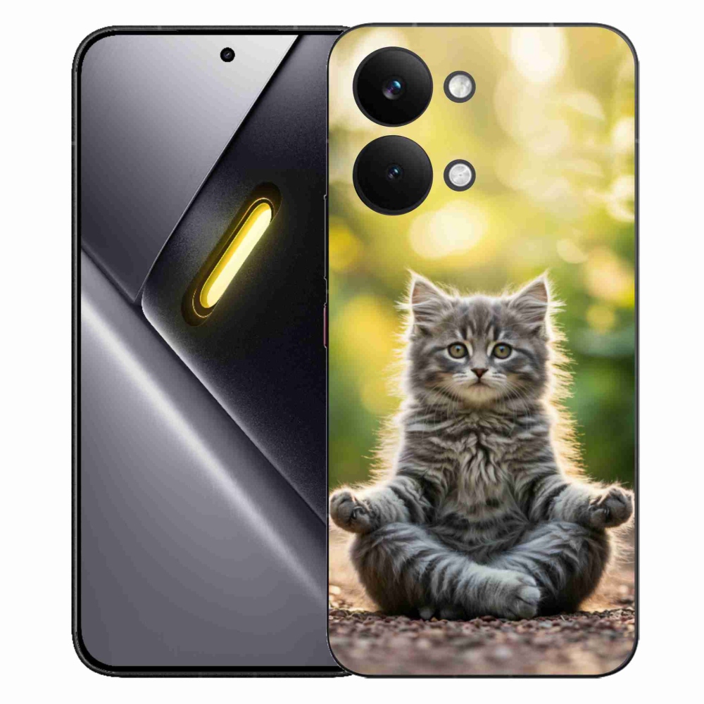 Gelový kryt mmCase na Xiaomi Poco X8 Pro Max - meditující kotě