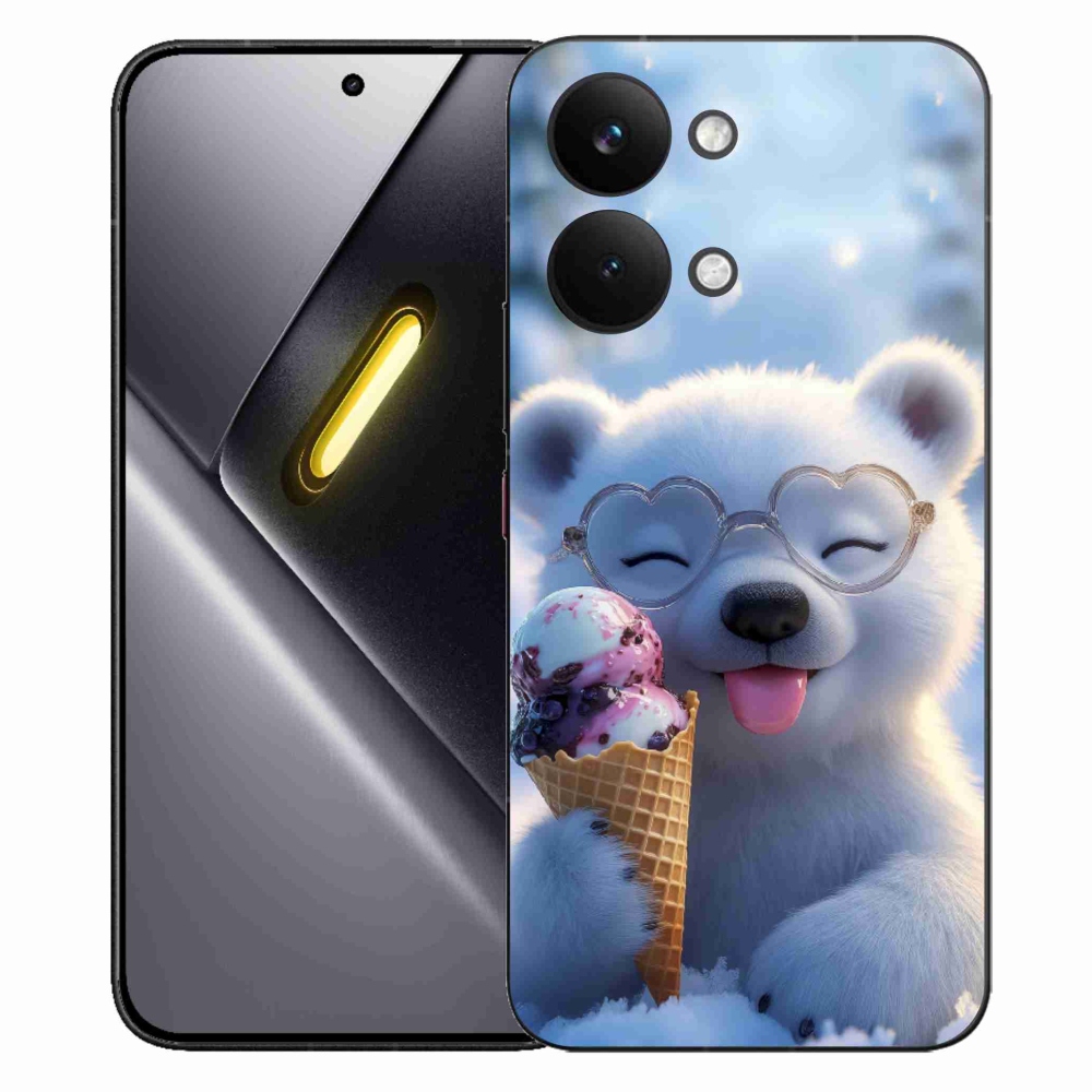 Gelový kryt mmCase na Xiaomi Poco X8 Pro Max - medvídek se zmrzlinou