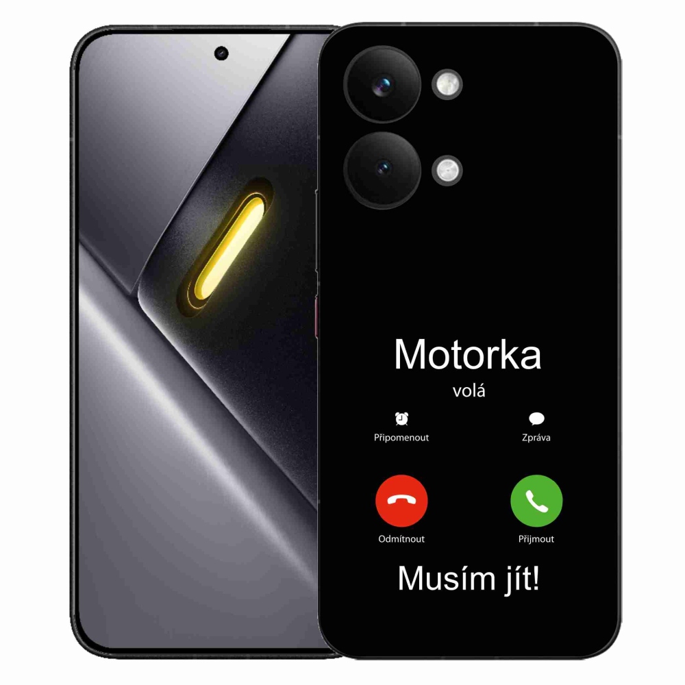 Gelový kryt mmCase na Xiaomi Poco X8 Pro Max - motorka volá černé pozadí