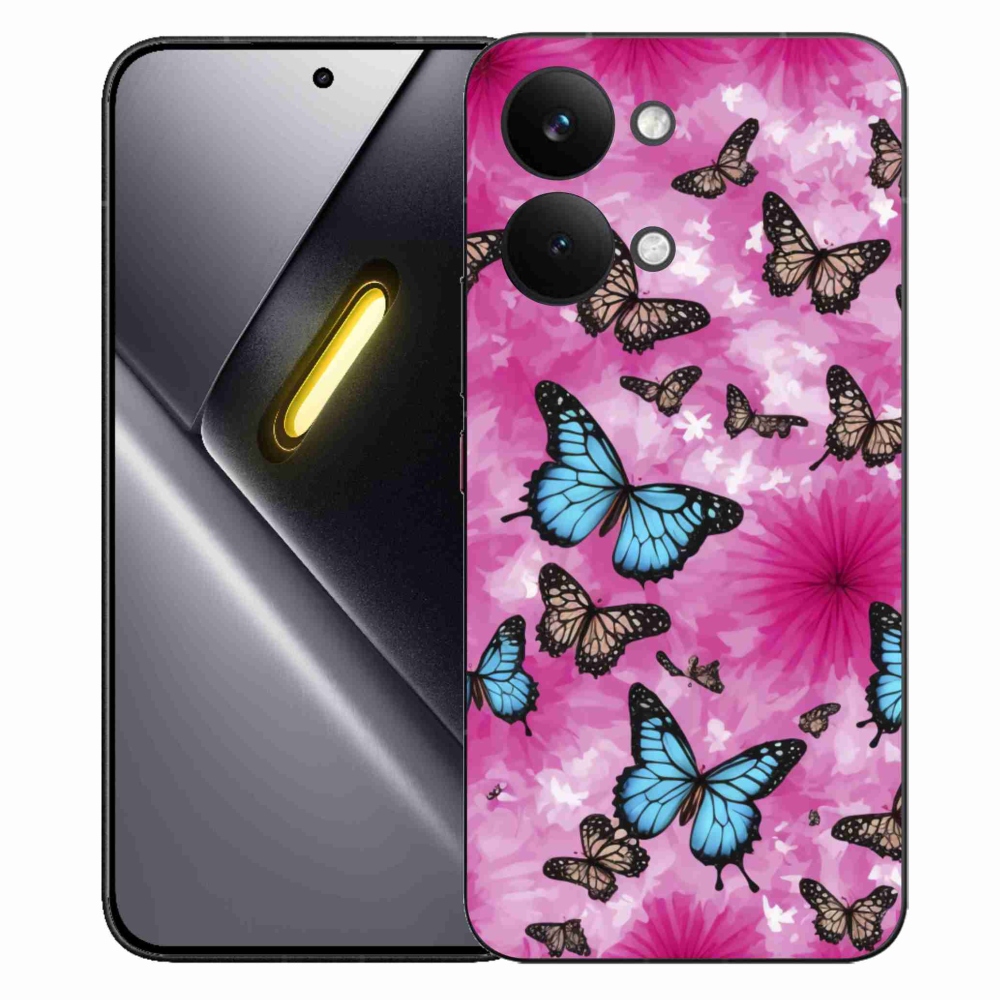 Gelový kryt mmCase na Xiaomi Poco X8 Pro Max - motýlí zahrada