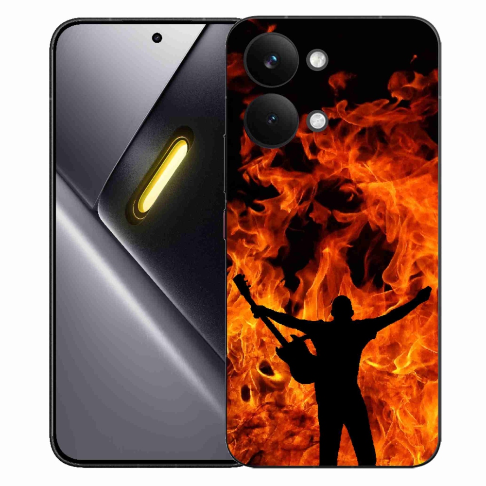 Gelový kryt mmCase na Xiaomi Poco X8 Pro Max - muzikant a oheň