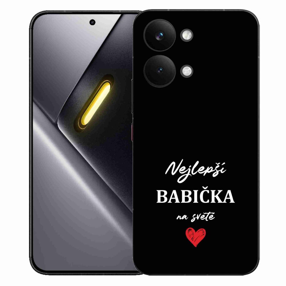 Gelový kryt mmCase na Xiaomi Poco X8 Pro Max - nejlepší babička 1 černé pozadí