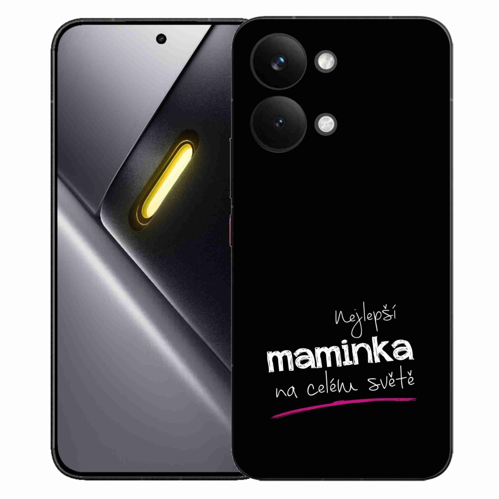 Gelový kryt mmCase na Xiaomi Poco X8 Pro Max - nejlepší maminka 4 černé pozadí