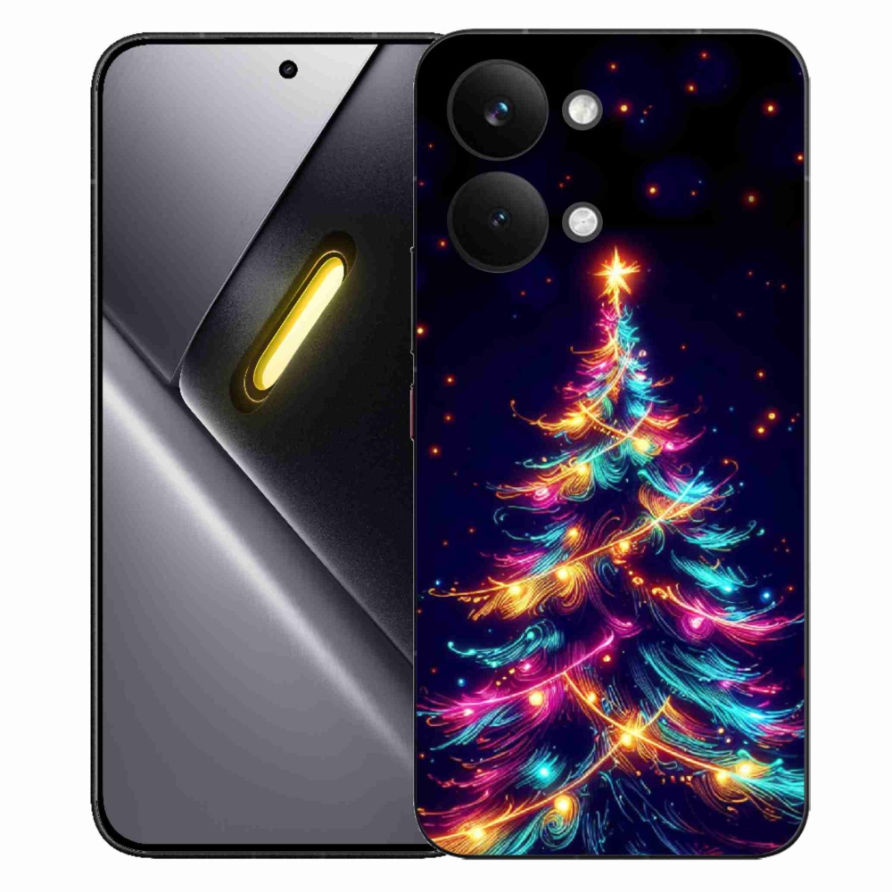 Gelový kryt mmCase na Xiaomi Poco X8 Pro Max - neonový vánoční stromek