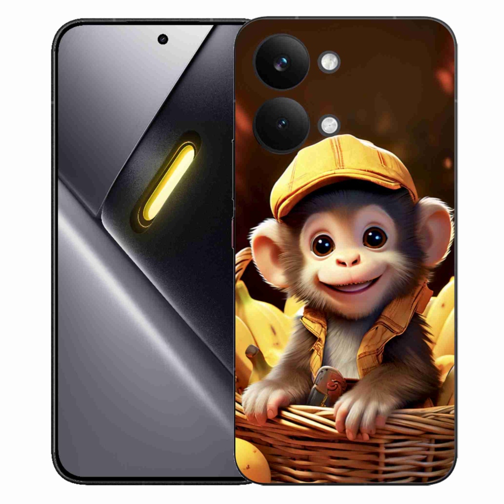 Gelový kryt mmCase na Xiaomi Poco X8 Pro Max - opice v košíku