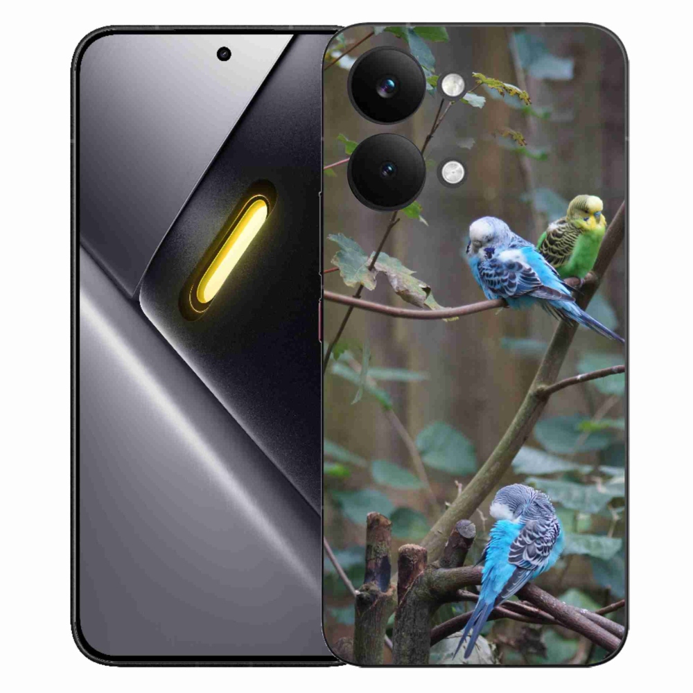 Gelový kryt mmCase na Xiaomi Poco X8 Pro Max - papoušci na větvi