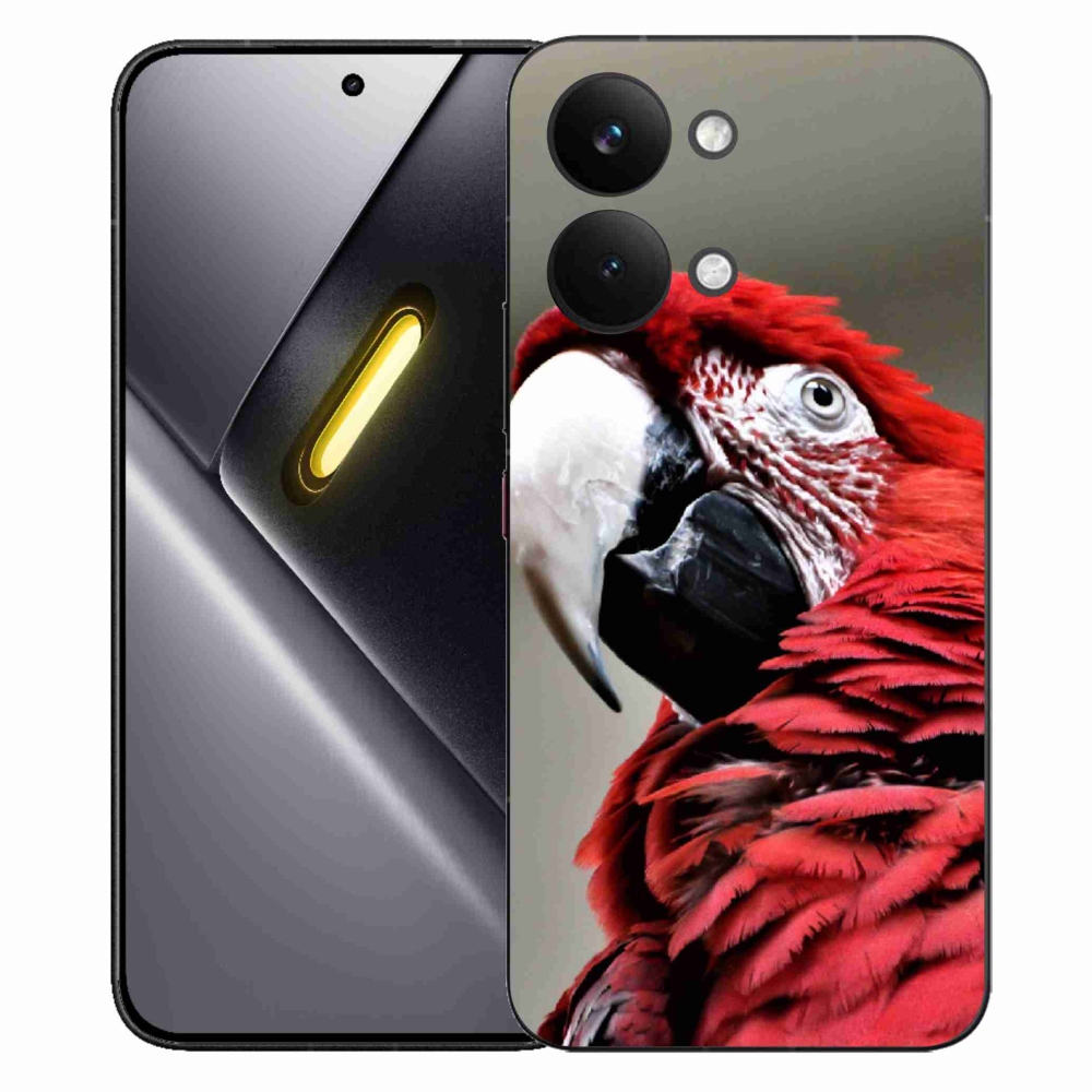 Gelový kryt mmCase na Xiaomi Poco X8 Pro Max - papoušek ara červený