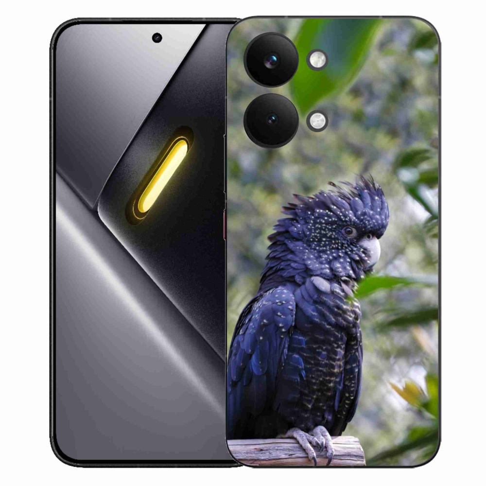 Gelový kryt mmCase na Xiaomi Poco X8 Pro Max - papoušek kakadu černý