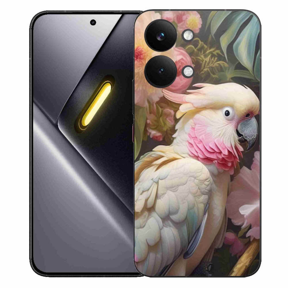 Gelový kryt mmCase na Xiaomi Poco X8 Pro Max - papoušek kakadu růžový 2