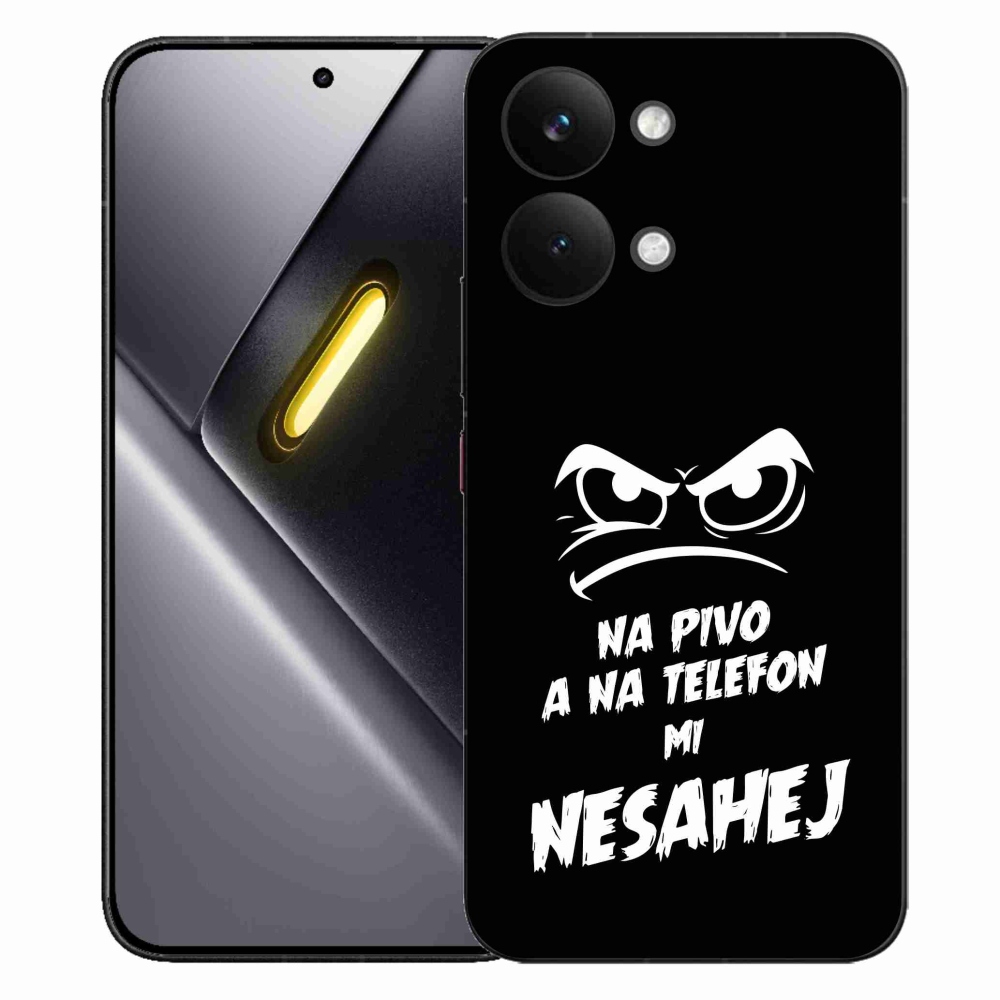 Gelový kryt mmCase na Xiaomi Poco X8 Pro Max - pivní motiv 2 černé pozadí