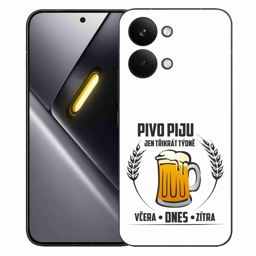 Gelový kryt mmCase na Xiaomi Poco X8 Pro Max - pivní motiv bílé pozadí