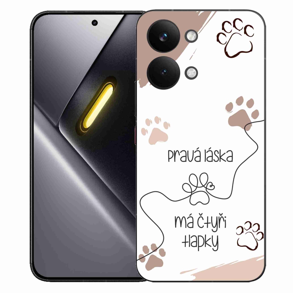 Gelový kryt mmCase na Xiaomi Poco X8 Pro Max - psí motiv 1 bílé pozadí