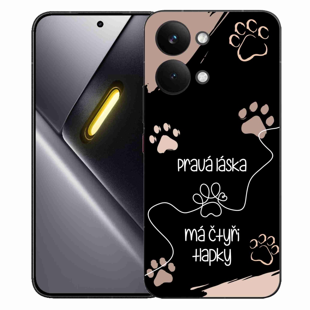 Gelový kryt mmCase na Xiaomi Poco X8 Pro Max - psí motiv 1 černé pozadí