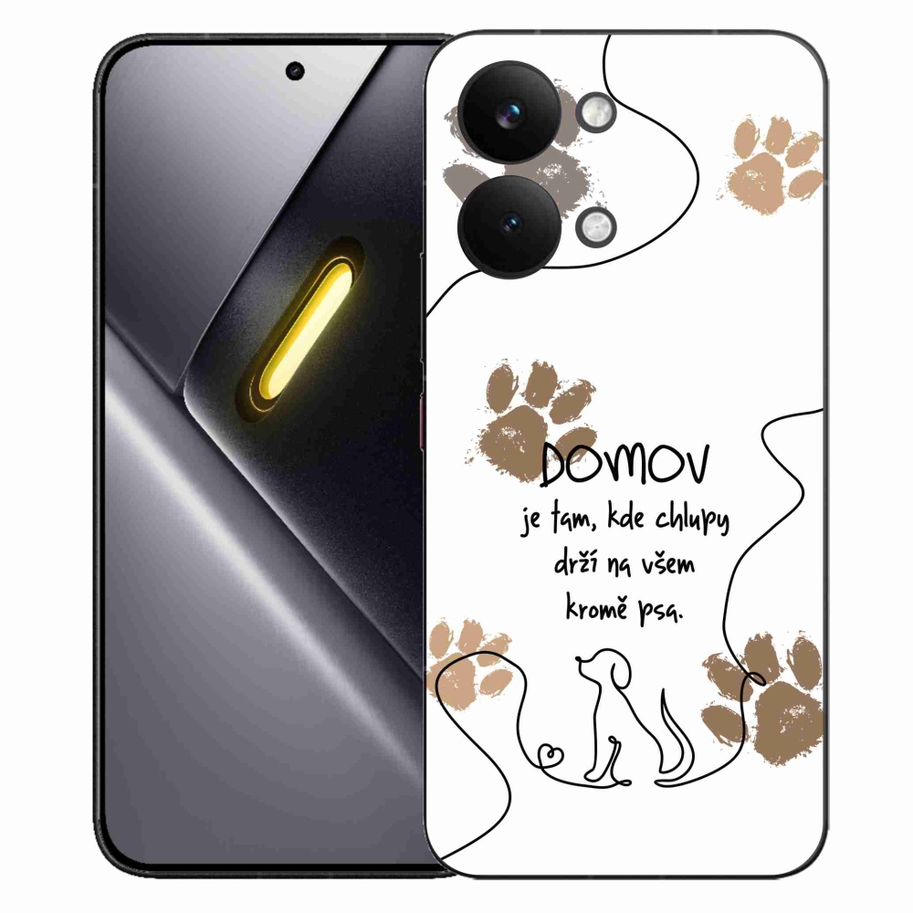 Gelový kryt mmCase na Xiaomi Poco X8 Pro Max - psí motiv bílé pozadí