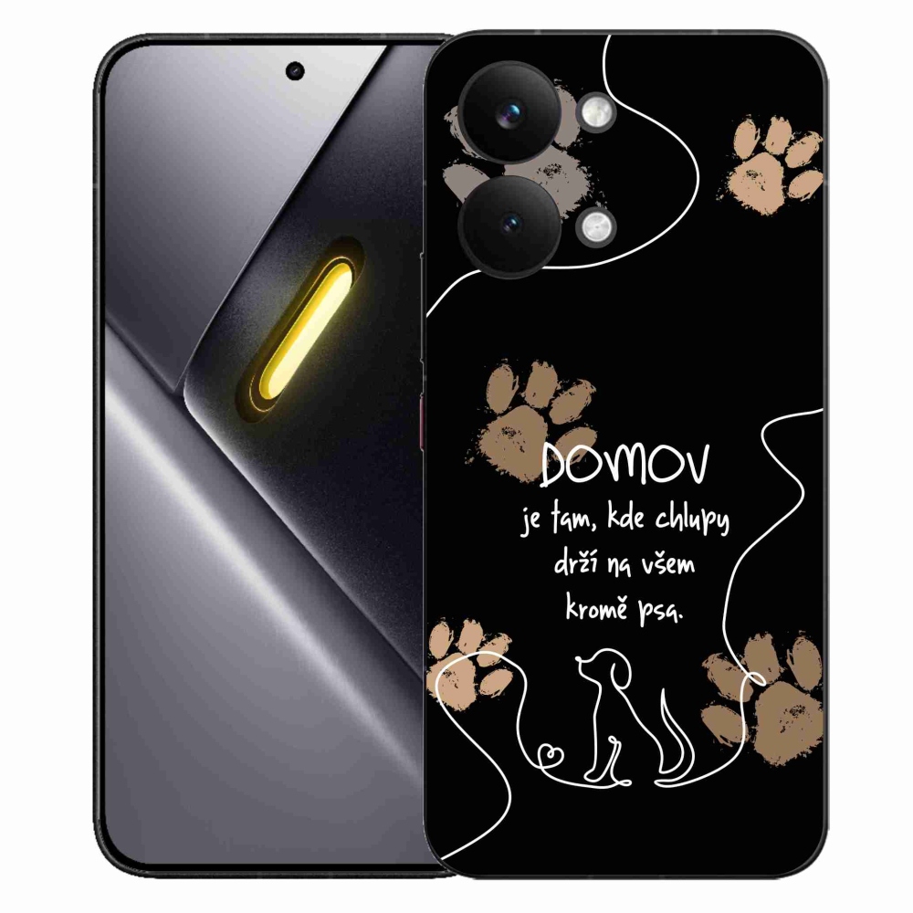 Gelový kryt mmCase na Xiaomi Poco X8 Pro Max - psí motiv černé pozadí