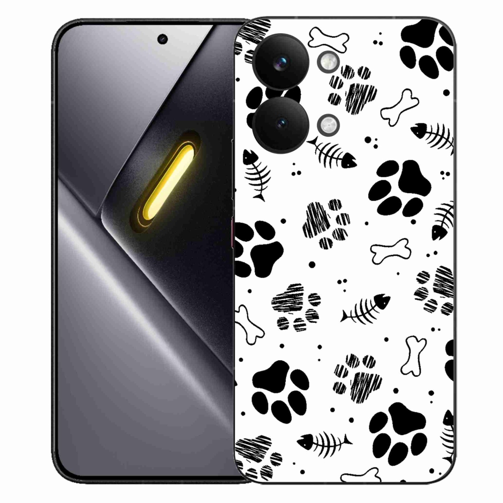 Gelový kryt mmCase na Xiaomi Poco X8 Pro Max - psí tlapky 1