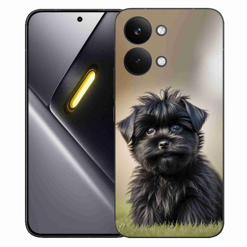 Gelový kryt mmCase na Xiaomi Poco X8 Pro Max - roztomilý černý pejsek
