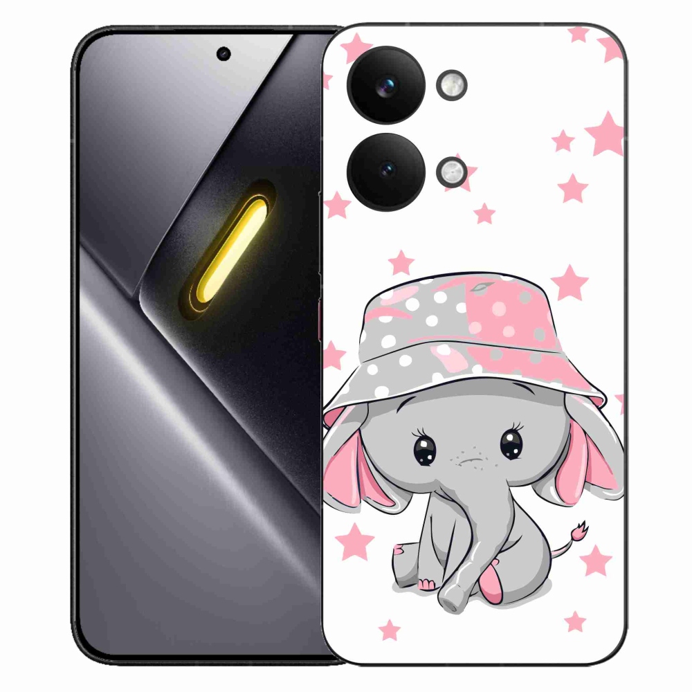 Gelový kryt mmCase na Xiaomi Poco X8 Pro Max - růžový slon