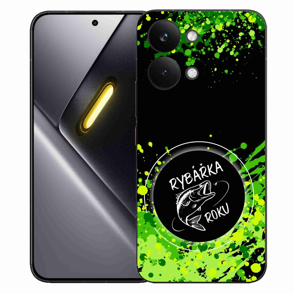 Gelový kryt mmCase na Xiaomi Poco X8 Pro Max - rybářka roku černé pozadí