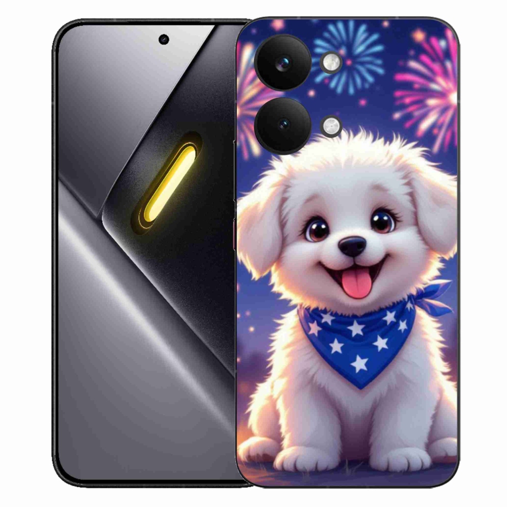 Gelový kryt mmCase na Xiaomi Poco X8 Pro Max - slavnostní štěně