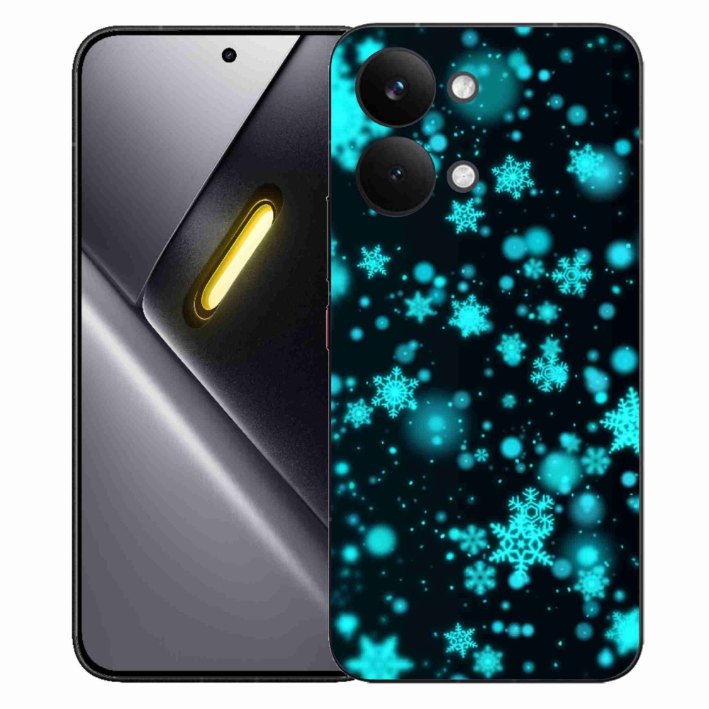 Gelový kryt mmCase na Xiaomi Poco X8 Pro Max - sněhové vločky 1